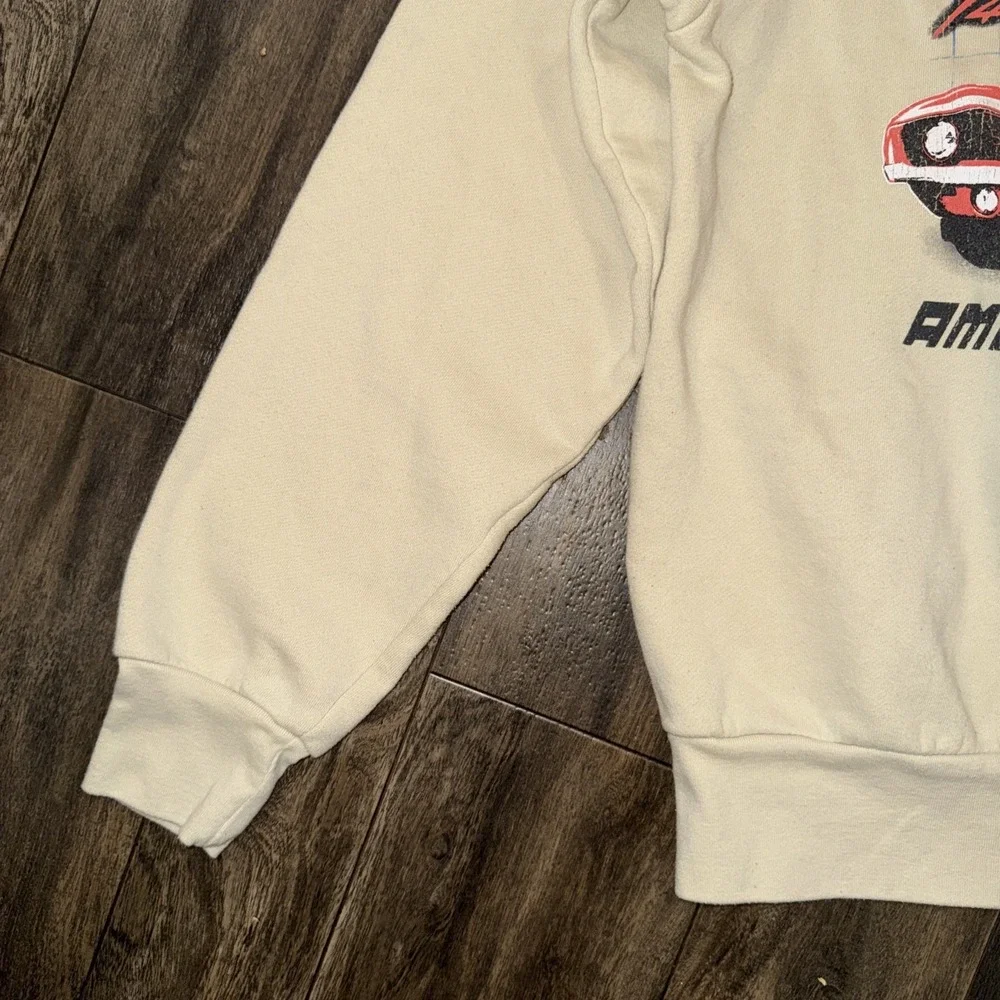 Chevorlet Camaro‎ Creme Crew Neck Pullover Sweater Graphic Print GM Men's Size S